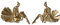 DKD Home Decor Dekofigur Balletttänzerin Golden 17 x 23 x 14,5 cm (2 Stück)