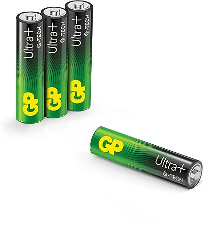 GP Batteries Ultra Micro (AAA) Batteria alcalina manganese 1,5 V, 4 pezzi.