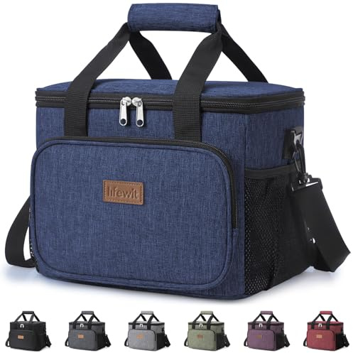 Lifewit Isolerad Kylväska Lunchväska, Bärbar Lunch Bag För Arbete Picknick Strand Och Resa, Mjuk Mellanstor Matväska För Män Och Kvinnor, Kylryggsäck Design, 15L, Blå