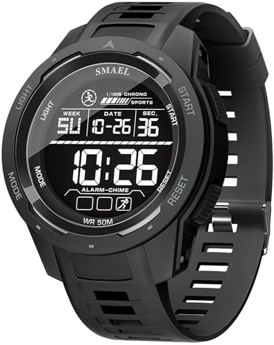 findtime Militär Uhr Herren Digitale Armbanduhr Herren Digitaluhr für Sportr LED Tactical Watch Outdoor Sportuh 5ATM Wasserdicht 12/24H Große Armbanduhren Jungen Wecker Männer Stoppuhr