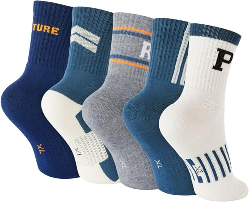 HOTUT Calcetines Niño Invierno Termicos, 5 Pares Calcetines Divertidos para Niños, Calcetines Invierno Termicos Algodón Niño, Suave y Duradero, Adecuado para Niños de 3 a 12 Años