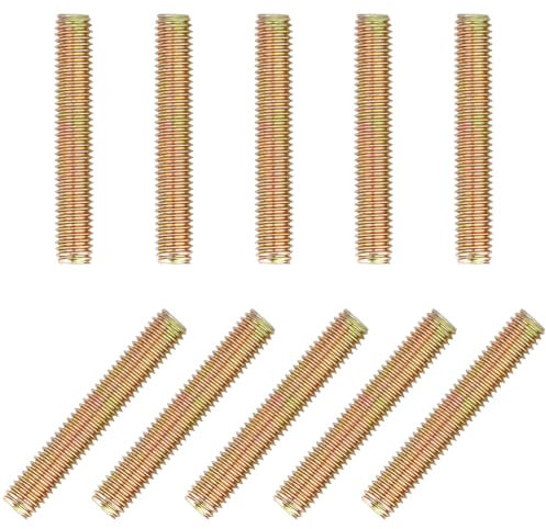 Qrity 10 Stück Gewindestange, M8 x 60 mm Voll Gewindestange, Gewindestifte Gewindebolzen Vollgewindestange für Ankerbolzen, Klemmen