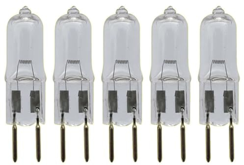 UGEFKMQ Halogenlampe Geeignet G6.35 24V 100W Wolfram Halogen Glühbirne 2-Polig Halogen Leuchtmittel GY6.35 24V 50W GY6.35 Bi-Pin-Sockel Kapselbirne 5PC 50W