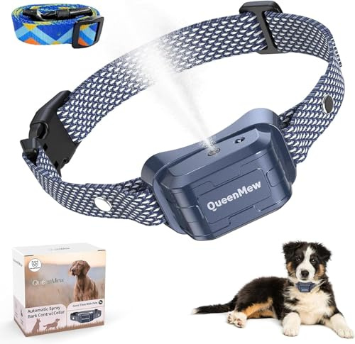 Anti Bark Collars for Dogs, Auto Citronella Dog Collar Stop Barking, Citronella Bark Collar with 3 Adjustable Sensitivity & Spray Levels, Anti Barking Dog Collars with 2 Straps for Small Large Dogs