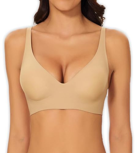 UnsichtBra Reggiseno da donna senza cuciture senza ferretto con effetto push up | Reggiseno morbido e confortevole | Comodo bustier in morbida microfibra | Biancheria intima senza ferretto traspirante