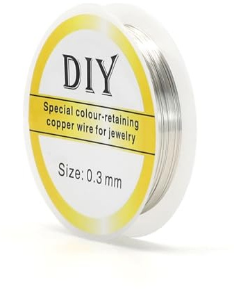 Jewelry Beading Wires,1 Rolls 0.3mm Tarnish Resistant Beading Wire for DIY Jewelry Beading and Craft Making Y5ZBZZYX