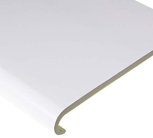 Bullnose Capping Cover 9mm Thick Plastic Internal Window Sill Trim (2.5) - 240mm, White