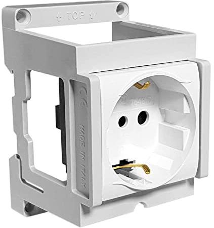 Schukodose Einbausteckdose Hutschiene Steckdose Schuko für DIN Schiene 1412.D Marlanvil 0239