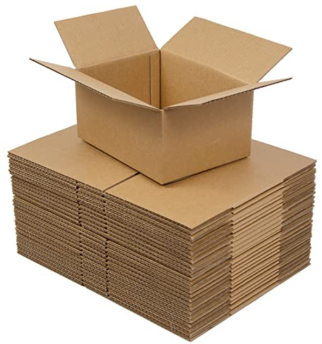 SUNLPH Shipping Boxes 8x6x4 Inches Small Corrugated Cardboard Boxes, 25 Pack