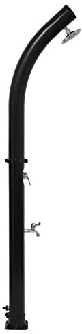 Douche Solaire Douche de Camping Douche de Jardin Douche de Piscine Douche Portable Douche d'Extérieur Econome en Energie Noir, Maximum 60°C sans raccordement électrique 217*15.5*15.5cm (18L)