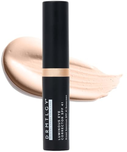 DRMTLGY Luminous Eye Corrector SPF 41 – Fair – Under Eye Color Corrector for Dark Circles – Hydrating Anti-Aging Tinted Eye Cream, Mineral Broad Spectrum Sun Protection, 0.25 fl oz / 7 mL