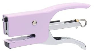 XiowDow Hand Held Plier Stapler with 1000pcs Rose Gold No.10 Staples, Mini Manual Purple Stapler Metal Handheld Plier Stapler Desktop Cute Staplers for Desk Home Office Supplies(Purple)