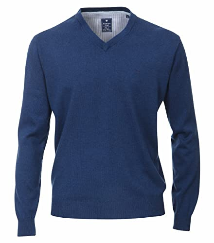 Redmond Enkel herrtröja med hög melange enkel pullover, 12 blå, S
