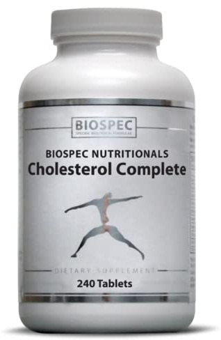 BIOSPEC NUTRITIONALS Cholesterol Complete - Natural Cholesterol Support for Cardiovascular and Heart Health* - Red Yeast Rice, CO-Q-10, Hawthorn, Magnesium (240 Tablets)
