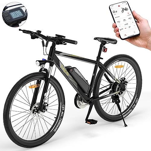 Eleglide E-Bike Damen Herren E-Mountainbike 27,5 Zoll Elektrofahrrad mit 36V 7.5/12.5Ah Abnehmbarer Akku, EU-konform E Fahrrad 21 Gänge 250W Hinterradmotor, LED Licht (36V 12.5Ah), MTB-1 Plus