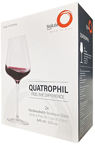 Stolzle Lausitz Quatrophil Burdeos - Juego de 2 vasos