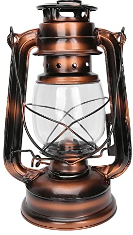 Fyearfly Lampe a Petrole Vintage, Lampe à Huile Rétro, Lampe Tempête à Pétrole, Portable Lampe a Huile Exterieur, Lanterne Tempête pour la Maison, le Jardin, le Camping