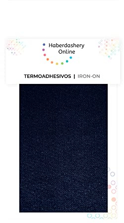 Haberdashery Online - 1 Parche Termoadhesivo para Chándal. Tela Reparadora de Plancha para Proteger y Reparar Ropa Deportiva, Pantalones, Chaquetas, Camisetas. 45x12 cm (Marino)