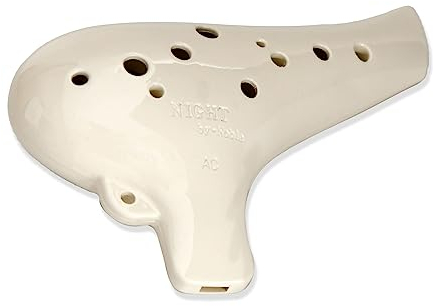 NIGHT by Noble Kunststoff-Okarina Alto C (Off-White)