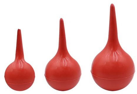 Ieron Ohrenspritze, langlebige Gummi-Ohrwasch-Sauger-Birne, Spritzen-Aspirator, sanfte Ohrenreinigung mit Ohrendusche, Gummi-Saug-Quetschbirne, 30 ml, 60 ml, 90 ml (rot)