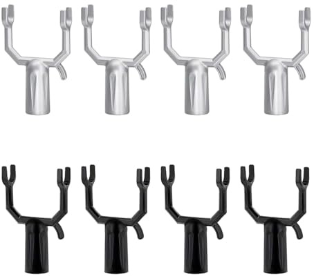 8 st trädstöd för fruktträd, stöd metall, återanvändbar metallgrenhållare trädstöd, metallträdstöd, stöd (4 svart + 4 silver) för fruktträdgårdar, trädgårdar etc