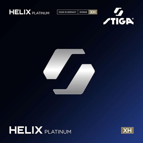 STIGA Helix Platinum XH, 2.2mm Extra-Hard Sponge, Table Tennis Rubber for Maximum Speed & Spin, Competition Approved for Advanced Offensive Players, Black