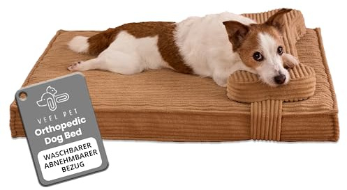 VEEL PET Cuccia Ortopedica per Cani con Fodera Impermeabile Lavabile (MEDIUM)