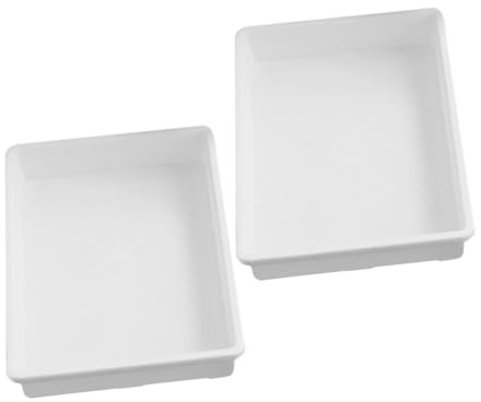 Veemoon 2 Bandejas Rectangulares para Macetas de Plástico, Platillos para Plantas de Interior, Bandejas de Drenaje y Recogida de Agua para Bonsáis y Jardinería, Accesorio