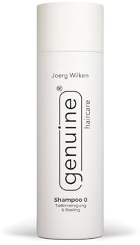 genuine haircare Champú 0 – Limpiador profundo para el cuero cabelludo exfoliante | Exfoliante de celulosa | Contra el cuero cabelludo graso y los residuos de peinado | 200 ml