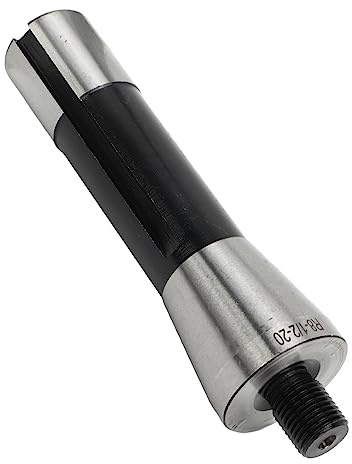 KIMISS Adaptador de Vástago R8 para Portabrocas, Eje de Fresado Roscado de 1/2 pulg. para Aplicaciones de Roscado y Perforación, Acero Al Manganeso, 20 Mm de Longitud
