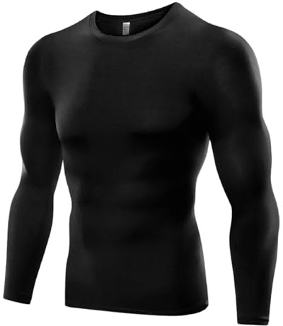 Men's Long-Sleeved Compression Top - Tight Fit Body Shaper and Base Layer Gym Clothes for Men. Moisture-Wicking, Anti-Odour Fabric for Ultimate Performance and Comfort. 6 Colours. 6 Sizes.