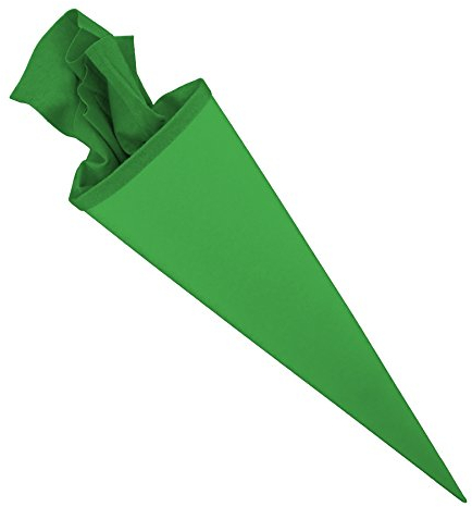 itenga Bastelschultüte 70cm rund Schultütenrohling mit Filzverschluss (Grün mit Filzverschluss)