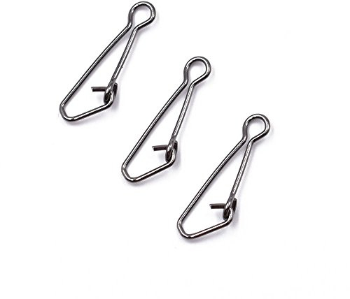 50/100 Pcs Agraphes de Pêche en Acier Inoxydable de Haute Résistance Taille 0#~7# Ligne de Pêche et l’Appâts Connecteurs de Pêche (0#--100pcs)