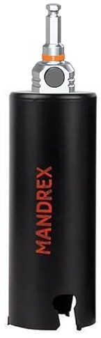 Mandrex | Lochsäge XtraDeep mit 165 mm Schnitttiefe, Hartmetallzähnen & Aufnahme - Tiefschnitt für Holz, MDF & Rigips | Ø 80 mm