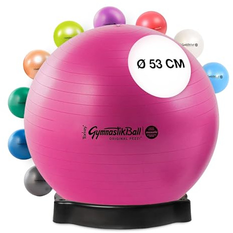 PEZZI Original Pezziball MAXAFE 53 cm m. Ballschale rubinrot Sitzball