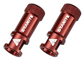 Granite Juicy Nipple Ventilkappen mit Ventilkernentfernungsfunktion, Einfach zu verwendende Fahrradreifen-Schutzhüllen (Rot).