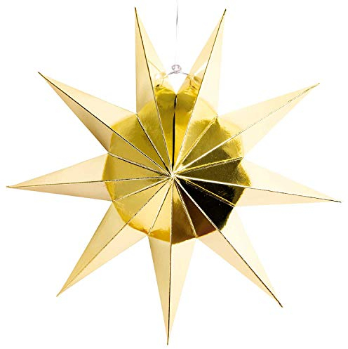 Papierstern, Gold Glänzend, FSC Mix