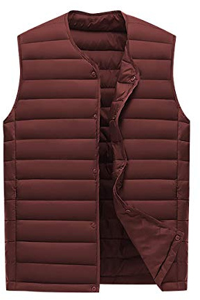 Chaleco Plumas Ligero Hombre Chalecos Acolchados Hombre Invierno Chalequillo Chalecos Caballero Gilet Chaleco Acolchado Ultraligero Hombre Chaleco Plumon Guateado Abrigo Pluma Sin Mangas Rojo XL