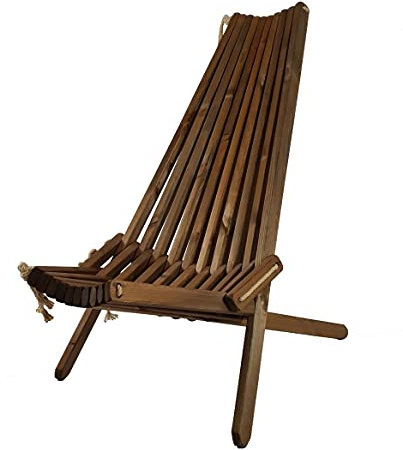 GSP Blockhaus Skandinavischer Gartenstuhl - Liegestuhl aus Vollholz