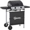 Barbecue à gaz Outsunny avec couvercle et 2 brûleurs 5.6kW, barbecue en acier avec roues et étagères, 104x49x99cm noir