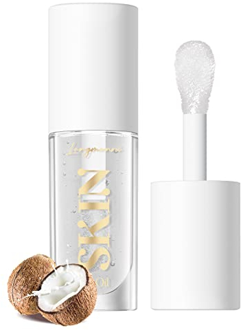 Lip Plumper Gloss Huiles à lèvres, gloss à lèvres cristallin transparent hydratant, brillant et sexy, (#NOIX DE COCO)