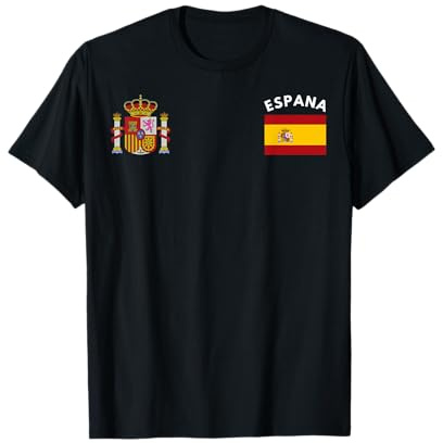 T-Shirt de Football en Jersey avec Drapeau Espagnol T-Shirt