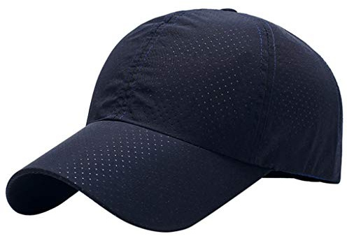 QUINTRA Casquette de course en maille Sport Extérieur Casquette de Baseball Séchage Rapide Visière d'été Homme Sécurité Sport Grossesse Ceinture de sécurité, Marine, taille unique