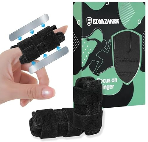 Fingerskenor med 2 Metallstänger, 2-Pack, Fingerstöd för Trigger Finger, Bruten Finger, Mallet Finger