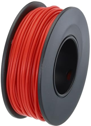 QUARKZMAN 28AWG Kabel Elektrischer Draht 0,08 mm² Verzinntes Kupferkabel 15 Meter, Stromkabel Hohe Temperatur Leitung Erdkabel Litzenkabel Verlängerungskabel für Kfz Kabelkanal, Rot