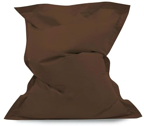 UGEFKMQ Päronfåtölj för vardagsrum gigantisk sittsäck inomhus och utomhus strandkudde utomhus vattentät jättestor sittsäck XXL flytande för pool (utan fyllning), brun, 180 cm x 140 cm