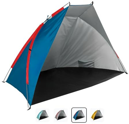 AQUASTIC Strandzelt Concielo Leichtes Kompaktes und Schützendes Zelt mit UPF 50 120x210x120 cm aus Strapazierfähigem Polyester und Glasfaser Ideal für den Strand Farbe Grau