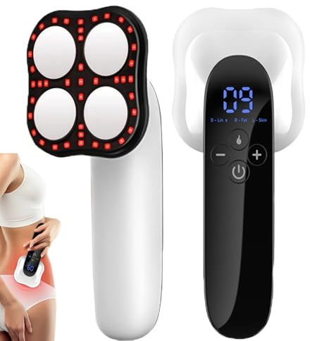 Masajeador Anticelulitis, 3 Modos + FuncióN De Calor + 10 Intensidades, Rf Radiofrecuencia Ems Led Luz Roja Masajeador Corporal Quemador De Grasa Para Brazos, Cintura, Abdomen, Piernas Y Cadera