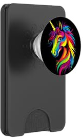 Licorne Coloré Arc-en-Ciel Cavalière Chevaux Équitation PopSockets PopWallet pour MagSafe