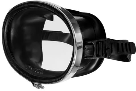 Luxshiny Maschera da Immersione e Snorkeling per Uomo Vetro Temperato e Cinturino in Pvc, Visione per Esplorazioni Subacquee e Nuoto
